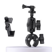 Load image into Gallery viewer, 360 Rotation Adjustable Action Camera Bike Motorcycle Handlebar Holder with Phone Clamp, Standard Version with Phone Clamp