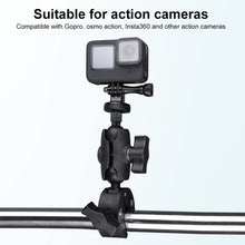 Load image into Gallery viewer, Extended Version 360 Rotation Adjustable Action Camera Bike Motorcycle Handlebar Holder with Phone Clamp, Extended Version with Phone Clamp