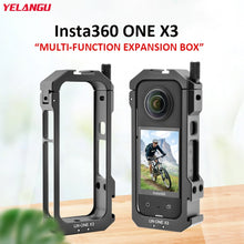 Load image into Gallery viewer, For Insta360 X3 YELANGU LW-ONE X3 Metal Cage Extended Frame Case, LW-ONE X3
