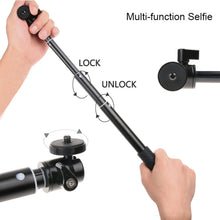 Load image into Gallery viewer, 30-93cm Grip Foldable Tripod Holder Multi-functional Selfie Stick Monopod for GoPro, Insta360, DJI and Other Action Cameras, Phones, Length: 30-93cm