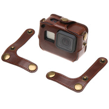 Load image into Gallery viewer, For GoPro HERO7 Black /6 /5  PU Leather Housing Case with Neck Strap &amp; Buttons, PU Leather (Brown), PU Leather (Coffee), PU Leather (Black)