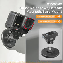 Load image into Gallery viewer, Sunnylife Quick-Release Magnetic Base Mount 1/4 180 Tilt Adjustable Tabletop Base Bracket For Insta360 X4 Air / X5 / Ace / Ace Pro 2 / 1, DZ-142 For Insta360 X4 Air / X5
