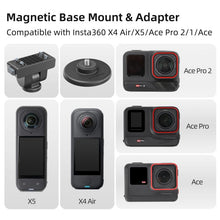 Load image into Gallery viewer, Sunnylife Quick-Release Magnetic Base Mount 1/4 180 Tilt Adjustable Tabletop Base Bracket For Insta360 X4 Air / X5 / Ace / Ace Pro 2 / 1, DZ-142 For Insta360 X4 Air / X5