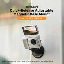 Load image into Gallery viewer, For Insta360 GO Ultra Sunnylife Quick-Release Magnetic Base Mount 1/4 180 Tilt Adjustable Tabletop Base Bracket, DZ-143 For Insta360 GO Ultra