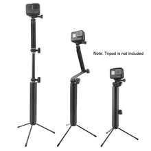 Load image into Gallery viewer, 3-Way Monopod + Magic Mount Selfie Stick for GoPro, Insta360, DJI and Other Action Cameras, Length: 24.5-63cm, Length: 24.5-63cm(Black)