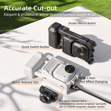 Load image into Gallery viewer, For Insta360 GO Ultra Sunnylife Street Photography Handle Ergonomic Hand Grip Quick Release Shutter Handle, For Insta360 GO Ultra (White), For Insta360 GO Ultra (Black)