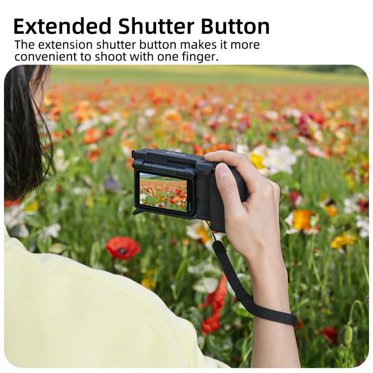 For Insta360 GO Ultra Sunnylife Street Photography Handle Ergonomic Hand Grip Quick Release Shutter Handle, For Insta360 GO Ultra (White), For Insta360 GO Ultra (Black)