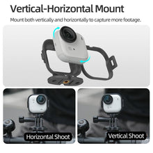 Load image into Gallery viewer, For Insta360 GO Ultra Sunnylife Foldable Vertical-Horizontal Adapter Mount Protective Frame Mounting Brackets Housing Cover, For Insta360 GO Ultra