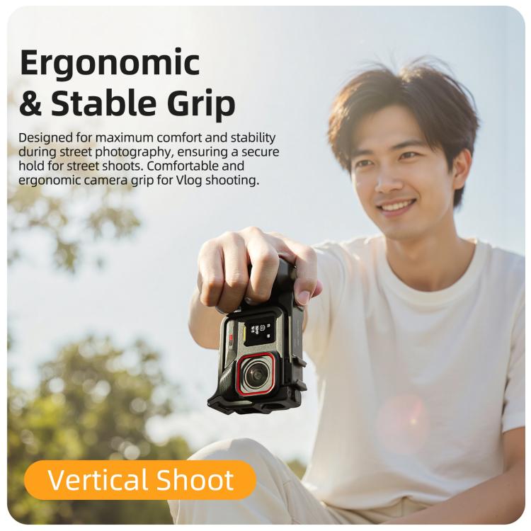 Sunnylife Street Photography Handle Ergonomic Hand Grip Quick Release Shutter Handle for Insta360 Ace Pro 2 / 1, For Insta360 Ace Pro 2 / 1