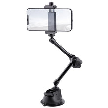 Load image into Gallery viewer, Single Suction Cup Articulating Friction Magic Arm Phone Clamp Mount, Single Suction Cup Magic Arm