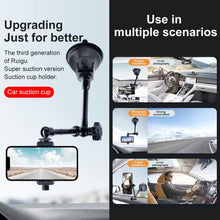 Load image into Gallery viewer, Single Suction Cup Articulating Friction Magic Arm Phone Clamp Mount, Single Suction Cup Magic Arm