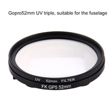 Load image into Gallery viewer, 52mm 3 in 1 Round Circle UV Lens Filter with Cap for GoPro HERO7 Black/6 /5, 52mm UV Lens