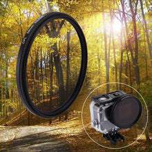 Load image into Gallery viewer, 58mm 3 in 1 Round Circle CPL Lens Filter with Cap for GoPro HERO7 Black/6 /5, 58mm CPL Lens