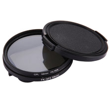 Load image into Gallery viewer, 58mm 3 in 1 Round Circle CPL Lens Filter with Cap for GoPro HERO7 Black/6 /5, 58mm CPL Lens