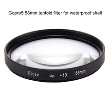 Load image into Gallery viewer, 58mm 2 in 1 10X Close-Up Lens Filter for GoPro HERO7 Black/6 /5, 58mm Close-Up Lens