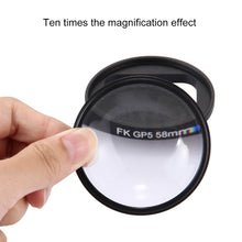 Load image into Gallery viewer, 58mm 2 in 1 10X Close-Up Lens Filter for GoPro HERO7 Black/6 /5, 58mm Close-Up Lens