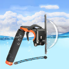 Load image into Gallery viewer, Shutter Trigger + Dome Port Lens Transparent Cover + Floating Hand Grip Diving Buoyancy Stick with Adjustable Anti-lost Strap &amp; Screw &amp; Wrench for GoPro HERO7 /6 /5, Transparent Cover+ Hand Grip
