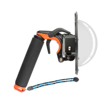 Load image into Gallery viewer, Shutter Trigger + Dome Port Lens Transparent Cover + Floating Hand Grip Diving Buoyancy Stick with Adjustable Anti-lost Strap &amp; Screw &amp; Wrench for GoPro HERO7 /6 /5, Transparent Cover+ Hand Grip