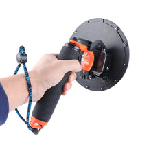 Load image into Gallery viewer, Shutter Trigger + Dome Port Lens Transparent Cover + Floating Hand Grip Diving Buoyancy Stick with Adjustable Anti-lost Strap &amp; Screw &amp; Wrench for GoPro HERO7 /6 /5, Transparent Cover+ Hand Grip