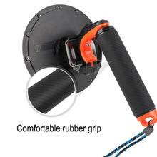 Load image into Gallery viewer, Shutter Trigger + Dome Port Lens Transparent Cover + Floating Hand Grip Diving Buoyancy Stick with Adjustable Anti-lost Strap &amp; Screw &amp; Wrench for GoPro HERO7 /6 /5, Transparent Cover+ Hand Grip