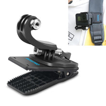 Load image into Gallery viewer, RUIGPRO 360 Degree Rotation J-Type Backpack Rec-Mounts Clip Clamp Mount with Screw for GoPro HERO9 Black / HERO8 Black /HERO7 /6 /5, DJI Osmo Action, Xiaoyi and Other Action Cameras