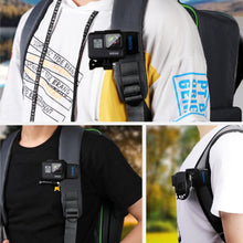 Load image into Gallery viewer, RUIGPRO 360 Degree Rotation J-Type Backpack Rec-Mounts Clip Clamp Mount with Screw for GoPro HERO9 Black / HERO8 Black /HERO7 /6 /5, DJI Osmo Action, Xiaoyi and Other Action Cameras