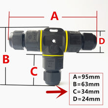 Load image into Gallery viewer, XYT21 IP68 Waterproof 3 Pin T-type Cable Connector, XYT21