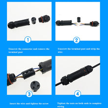 Load image into Gallery viewer, XY20 IP68 Waterproof 3 Pin Straight Cable Connector, XY20