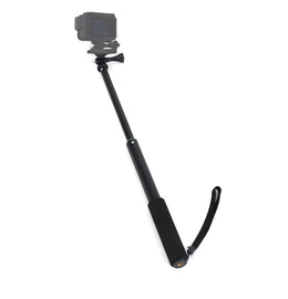 For DJI / Insta360 / GoPro and Other Action Camera Universal Aluminum Alloy Selfie Stick with Adapter, Length: 25-75cm, Length: 25-75cm