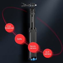 Load image into Gallery viewer, RUIGPRO One-piece Handheld Tripod Selfie Stick Telescopic Monopod Mount for GoPro, Insta360, DJI and Other Action Cameras, Black)