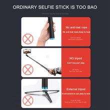 Load image into Gallery viewer, RUIGPRO One-piece Handheld Tripod Selfie Stick Telescopic Monopod Mount for GoPro, Insta360, DJI and Other Action Cameras, Black)
