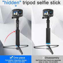 Load image into Gallery viewer, RUIGPRO One-piece Handheld Tripod Selfie Stick Telescopic Monopod Mount for GoPro, Insta360, DJI and Other Action Cameras, Black)