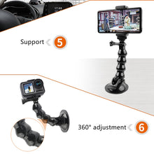 Load image into Gallery viewer, Suction Cup Jaws Flex Clamp Mount for GoPro, Insta360, DJI and Other Action Cameras, Jaws Flex Clamp