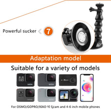 Load image into Gallery viewer, Suction Cup Jaws Flex Clamp Mount for GoPro, Insta360, DJI and Other Action Cameras, Jaws Flex Clamp