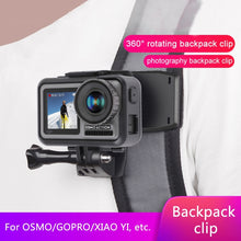 Load image into Gallery viewer, RUIGPRO 360 Degree Rotation Backpack Rec-Mounts Clip Clamp Mount with Screw for GoPro, Insta360, DJI and Other Action Cameras, 360 Degree Rotation Clip