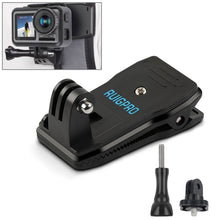 Load image into Gallery viewer, RUIGPRO 360 Degree Rotation Backpack Rec-Mounts Clip Clamp Mount with Screw for GoPro, Insta360, DJI and Other Action Cameras, 360 Degree Rotation Clip