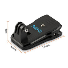 Load image into Gallery viewer, RUIGPRO 360 Degree Rotation Backpack Rec-Mounts Clip Clamp Mount + Phone Clamp for GoPro, Insta360, DJI and Other Action Cameras, Rec-Mounts+Clamp