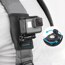 Load image into Gallery viewer, RUIGPRO Hook and Loop Fastener Backpack Rec-Mounts Clip Clamp Mount with Screw for GoPro, Insta360, DJI and Other Action Cameras, Hook and Loop Fastener Clip