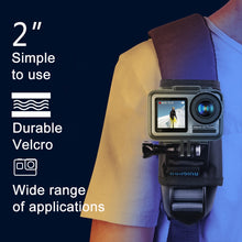 Load image into Gallery viewer, RUIGPRO Hook and Loop Fastener Backpack Rec-Mounts Clip Clamp Mount with Screw for GoPro, Insta360, DJI and Other Action Cameras, Hook and Loop Fastener Clip