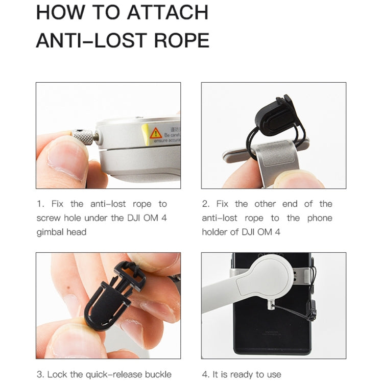 STARTRC Phone Holder Clip Anti-lost Rope Strap Anti-drop for DJI OM4 / Osmo Mobile 3