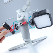 Load image into Gallery viewer, Stabilizer Extension Bracket Ring Adapter with Dual Cold Shoe Base for DJI OM4 / Osmo Mobile 3, Bracket For DJI OM4