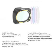 Load image into Gallery viewer, JSR Drone 4 in 1 UV +CPL+ND4+ND8 Lens Filter for DJI MAVIC mini, UV+CPL+ND4+ND8