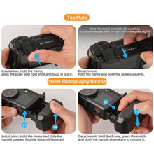 Load image into Gallery viewer, For DJI Action 6 Sunnylife 2-in-1 Detachable Protective Frame &amp; Street Photography Handle Ergonomic Hand Grip Quick Release Shutter Handle, For DJI Action 6
