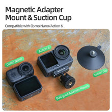 Load image into Gallery viewer, Sunnylife Dual-Direction Magnetic Quick-Release Ball-Joint Adapter Mount 360 Rotatable Suction Cup Bracket For DJI Osmo Nano / Action 6, For DJI Osmo Nano / Action 6