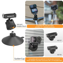 Load image into Gallery viewer, Sunnylife Dual-Direction Magnetic Quick-Release Ball-Joint Adapter Mount 360 Rotatable Suction Cup Bracket For DJI Osmo Nano / Action 6, For DJI Osmo Nano / Action 6