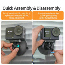 Load image into Gallery viewer, Sunnylife Dual-Direction Magnetic Quick-Release Ball-Joint Adapter Mount 360 Rotatable Suction Cup Bracket For DJI Osmo Nano / Action 6, For DJI Osmo Nano / Action 6