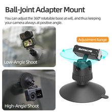 Load image into Gallery viewer, Sunnylife Dual-Direction Magnetic Quick-Release Ball-Joint Adapter Mount 360 Rotatable Suction Cup Bracket For DJI Osmo Nano / Action 6, For DJI Osmo Nano / Action 6