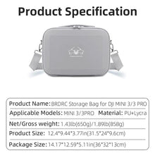 Load image into Gallery viewer, For DJI Mini 3 / 3 Pro BRDRC Shoulder Drone Remote Control Storage Carrying Bag, For DJI Mini 3 / 3 Pro