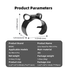 Load image into Gallery viewer, For DJI Mini 4 Pro BRDRC Lens Hood Gimbal Anti-Glare Sunshade Cover, For DJI Mini 4 Pro
