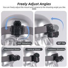 Load image into Gallery viewer, For DJI Osmo Nano Sunnylife 360 Rotation Vertical-Horizontal Head Strap with Adapter Adjustable Head Lanyard Braided Safe Rope